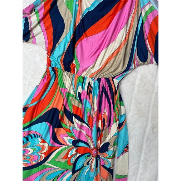Trina Turk Dress Womens Size 2 Multicolored Surfside‎ Swirl Mini Lined Stretch - Picture 1 of 10